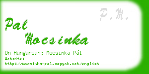 pal mocsinka business card
