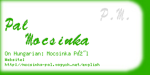 pal mocsinka business card